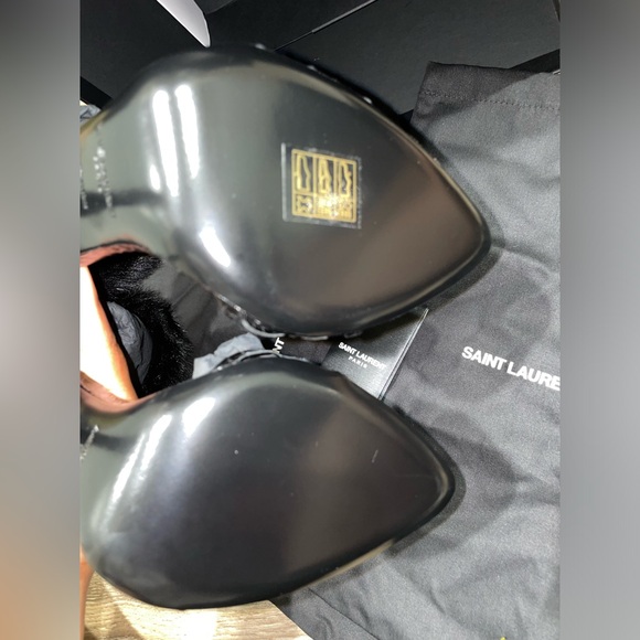 SAINT LAURENT GIPPY 110 HEELED AYERS SANDALS SIZE 37.5 NIB - Picture 11 of 13